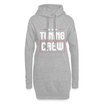 Équipe de réglage - Sweat-shirt à capuche long Femme - gris chiné - Devant