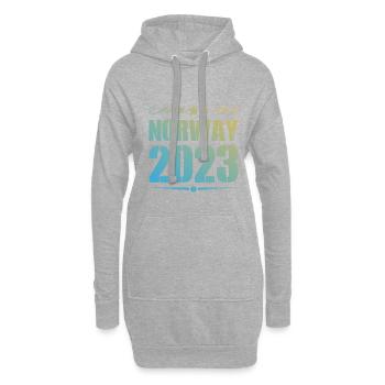 Norwegen 2023 - Hoodie-Kleid - Grau meliert - Vorne