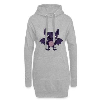 Fledermaus Halloween Zombie - Hoodie-Kleid - Grau meliert - Vorne