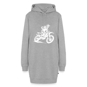 Motocross Sport - Sweat-shirt à capuche long Femme - gris chiné - Devant