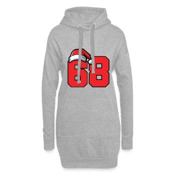 68 Numéro Noël - Sweat-shirt à capuche long Femme - gris chiné - Devant