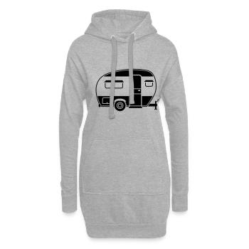 Caravane - Sweat-shirt à capuche long Femme - gris chiné - Devant