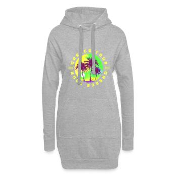 Greece Tour Palmen Urlaub - Hoodie-Kleid - Grau meliert - Vorne