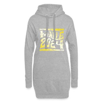 Malle 2024 Or Majorque - Sweat-shirt à capuche long Femme - gris chiné - Devant