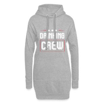 Drinking Crew - Hoodie-Kleid - Grau meliert - Vorne