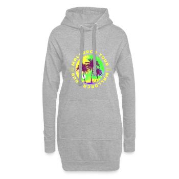 Mallorca Tour Palmen Urlaub - Hoodie-Kleid - Grau meliert - Vorne