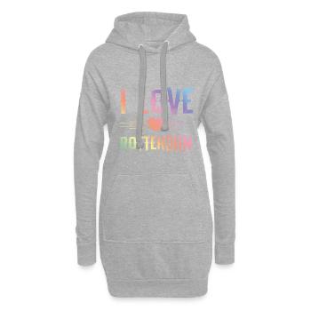 J’adore Rotterdam - Sweat-shirt à capuche long Femme - gris chiné - Devant