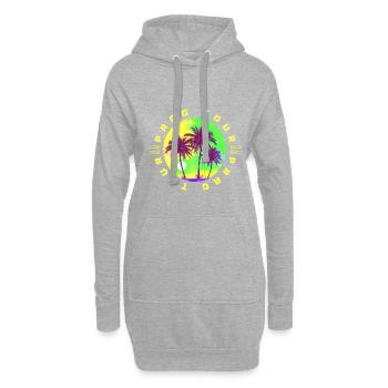 Prag Tour Palmen Urlaub - Hoodie-Kleid - Grau meliert - Vorne