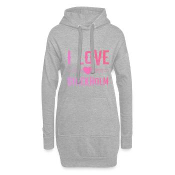 I Love Stockholm - Hoodie-Kleid - Grau meliert - Vorne