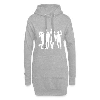 Junggesellenabschied Party Gruppe - Hoodie-Kleid - Grau meliert - Vorne