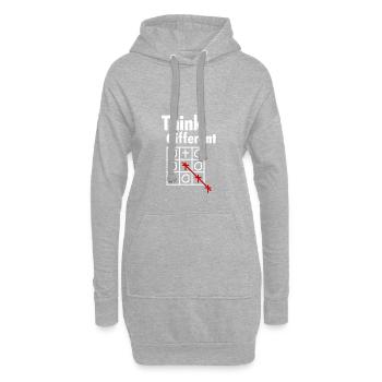 Denken Sie anders B - Hoodie-Kleid - Grau meliert - Vorne