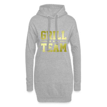 Grill Team - Hoodie-Kleid - Grau meliert - Vorne