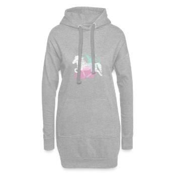Icelandic Horse: Islandpferd Pferd Pony Merch - Hoodie-Kleid - Grau meliert - Vorne