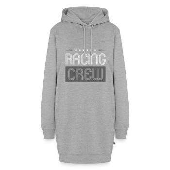 Équipage de course - Sweat-shirt à capuche long Femme - gris chiné - Devant