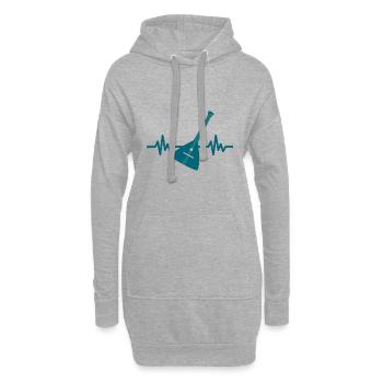 Herzschlag Gitarre - Rock 'n' Roll Punk Band Metal - Hoodie-Kleid - Grau meliert - Vorne