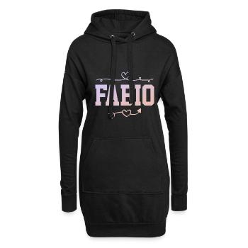 Fabio - Sweat-shirt à capuche long Femme - noir - Devant