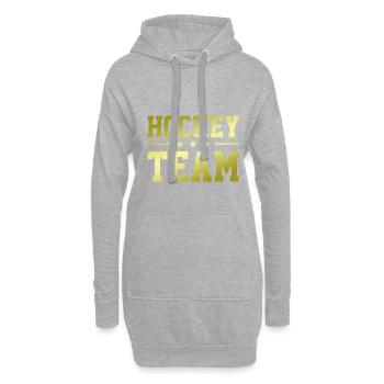 Équipe de hockey - Sweat-shirt à capuche long Femme - gris chiné - Devant