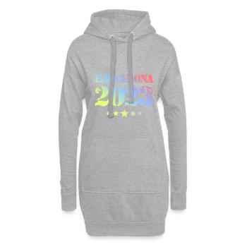 Barcelona 2023 - Hoodie-Kleid - Grau meliert - Vorne