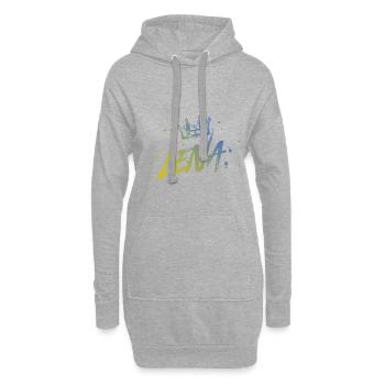 Lena - Hoodie-Kleid - Grau meliert - Vorne