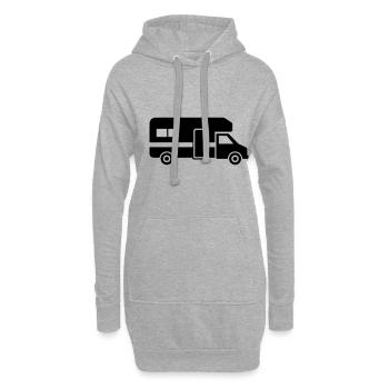 Wohnmobil - Hoodie-Kleid - Grau meliert - Vorne