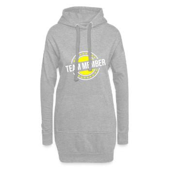 Membres de l’équipe - Sweat-shirt à capuche long Femme - gris chiné - Devant