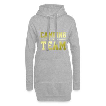 Camping Team - Hoodie-Kleid - Grau meliert - Vorne