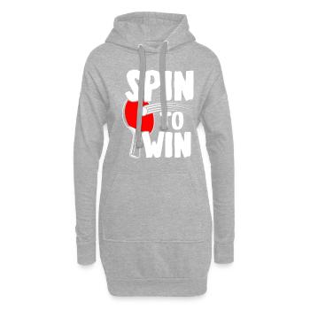 Spin to win Tischtennis - Hoodie-Kleid - Grau meliert - Vorne