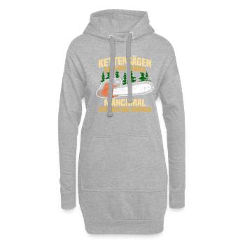 Kettensägen sind wie Frauen Holz machen - Hoodie-Kleid - Grau meliert - Vorne