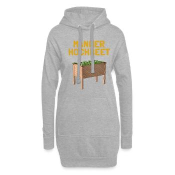 Männer Hochbeet Garten - Hoodie-Kleid - Grau meliert - Vorne