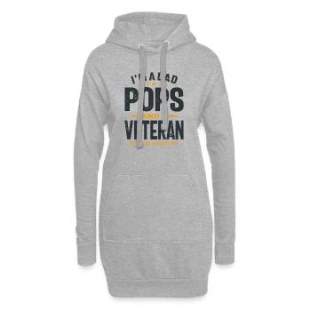 Papa Pops und Veteran, nichts macht mir Angst! - Hoodie-Kleid - Grau meliert - Vorne
