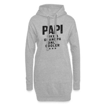 Papi wie ein Opa Nur Kühler - Hoodie-Kleid - Grau meliert - Vorne