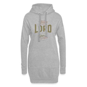 Von ganzem Herzen vertrauen - Christliches Zitat - Hoodie-Kleid - Grau meliert - Vorne