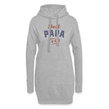 Meilleur papa de tous les temps - Journée des grands-parents - Sweat-shirt à capuche long Femme - gris chiné - Devant