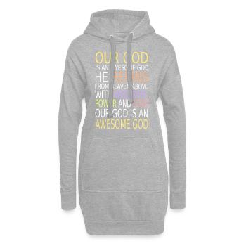 Awesome God - Hoodie-Kleid - Grau meliert - Vorne