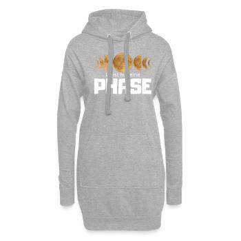 Ce n’est qu’une phase - Moon Phases Design - Sweat-shirt à capuche long Femme - gris chiné - Devant