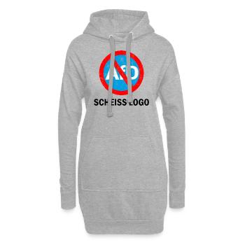 ANTI AFD STICKER, SCHEISS LOGO - Hoodie-Kleid - Grau meliert - Vorne