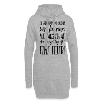 Lustiger Griechischer Spruch Griechenland Geschenk - Hoodie-Kleid - Grau meliert - Vorne