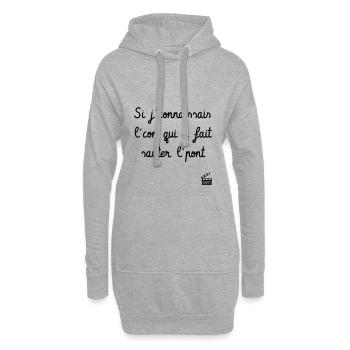 La Septième Compagnie - Réplique culte - Sweat-shirt à capuche long Femme - gris chiné - Devant