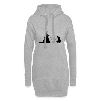 Ehepaar Hochzeit Lustig - Hoodie-Kleid - Grau meliert - Vorne