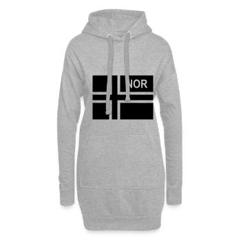 Drapeau tactique norvégien Norvège - NOR (à gauche) - Sweat-shirt à capuche long Femme - gris chiné - Devant