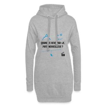 Quand te reverrai-je ? Les bronzés font du ski ! - Sweat-shirt à capuche long Femme - gris chiné - Devant
