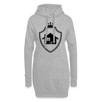 Armoiries du symbole de la maison - Sweat-shirt à capuche long Femme - gris chiné - Devant