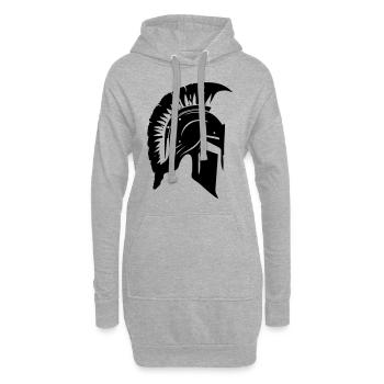 Spartaner Helm Gladiator Sparta - Hoodie-Kleid - Grau meliert - Vorne