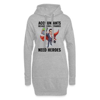 Comptable Comptabilité Tenue de livres Finance Drôle - Sweat-shirt à capuche long Femme - gris chiné - Devant