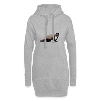 Marder - Hoodie-Kleid - Grau meliert - Vorne