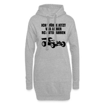 Modellauto RC Auto Car Modellbau Spruch Geschenk - Hoodie-Kleid - Grau meliert - Vorne