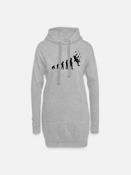 Kletterer Evolution Kletterwand Kletterhalle - Hoodie-Kleid - Grau meliert