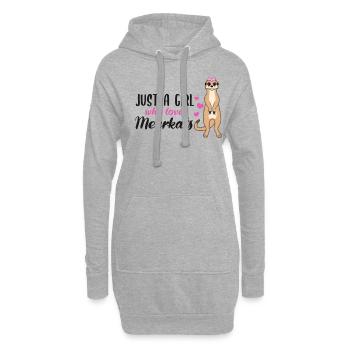 Suricate disant cadeau dames fille - Sweat-shirt à capuche long Femme - gris chiné - Devant
