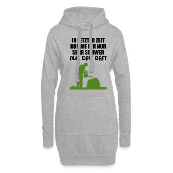 Garten Beet Lustiger Spruch Gärtner Geschenkidee - Hoodie-Kleid - Grau meliert - Vorne