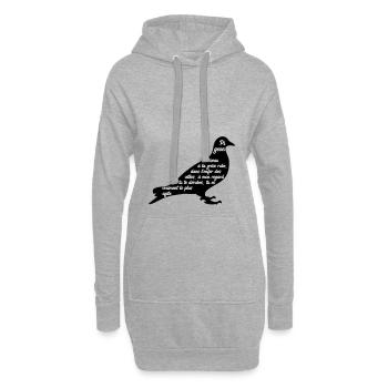 C'est arrivé près de chez vous - Poème Pigeon - Sweat-shirt à capuche long Femme - gris chiné - Devant